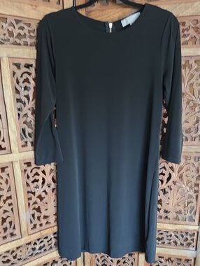 Michael Kors Black Long Sleeve Shift Dress
